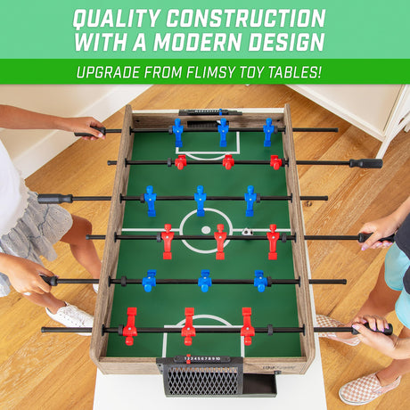 GoSports 32 Inch Tabletop Foosball Game Set - Oak or Black GoSports
