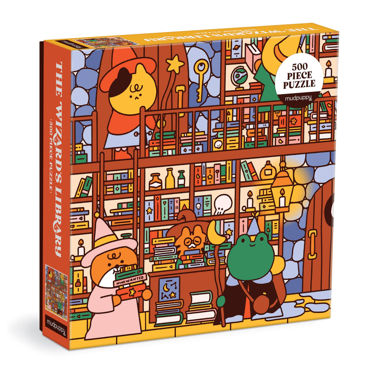 Mudpuppy's The Wizard's Library 500 Piece Family Puzzle, Colorful and Bold Illustrations, Provides Hours of Puzzling Fun, Perfect for Ages 8+, Puzzle Image Insert Included Mudpuppy