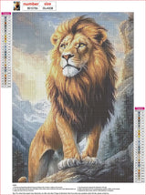 MXJSUA Lion Diamond Art Painting Kits for Adults, Full Drill Diamond Dots Paintings for Beginners, Round 5D Paint with Diamonds Pictures Gems Art Painting Kits DIY Crafts Kits 12x16 Inch MXJSUA