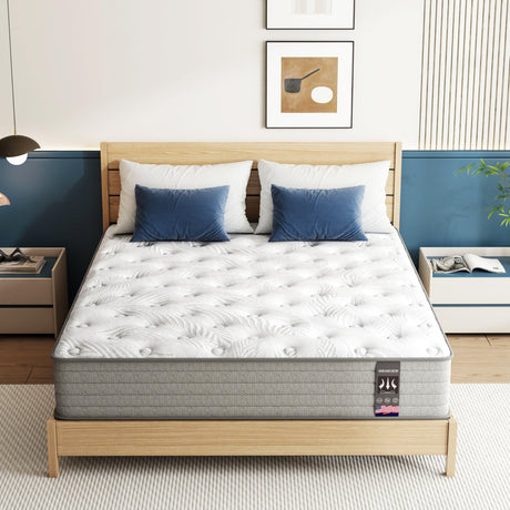 Full Size Mattress 12 inch, Hybrid Memory Foam Mattress with Pocket Springs, Full Mattress in a Box, Colchones Full, Medium Firm, Motion Isolation, Pressure Relief, Upgraded Support, CertiPUR-US Pamag pieeoo