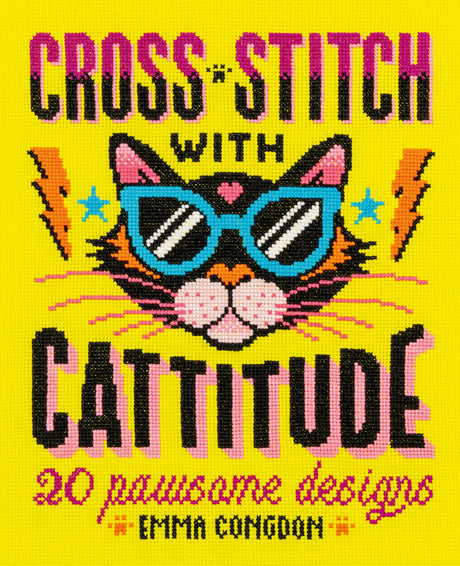 Cross Stitch with Cattitude: 20 pawsome designs WoodArtSupply