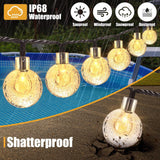 Hahood 88 Ft Solar Pool String Lights for Above Ground Pools 100 LEDs Outdoor Waterproof Pool Trampoline Globe Lights for Frame Pool Decor 8 Lighting Modes Pool Accessories for 18 Ft Swimming Pools Hahood