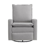Oxford Baby Uptown Upholstered Swivel Glider and Recliner Nursery Chair, Gray Oxford Baby