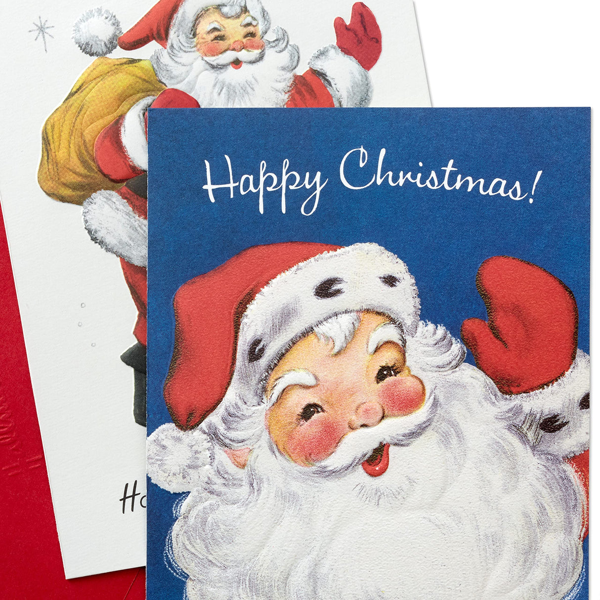 Hallmark Boxed Christmas Cards, Vintage Santa Claus (4 Designs, 12 Cards and Envelopes) Hallmark