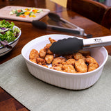 Tribal Cooking Kitchen Tongs with Silicone Tips - Stainless Steel tongs for cooking - 9" and 12" Tongs With Silicone Rubber Grips, Small and Large - Metal BBQ Tongs with Locking Tribal Cooking