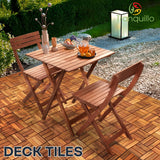 Tranquillo 10 Pcs Interlocking Deck Tiles 12”x12”, Acacia Wood Patio Tiles, Weather-Resistant Outdoor Flooring for Patio, Balcony, Poolside – Non-Slip, Natural Finish, Covers 10 Sq.Ft. Tranquillo