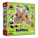 RoseArt - Mini-Shaped - Jungle Selfies - 500 Piece Jigsaw Puzzle for Adults RoseArt