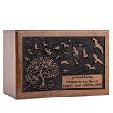 INTAJ Cremation Urn for Human Ashes Adult Male Female - Tree of Life Wooden Box Urn for Ashes - Handmade Decorative Funeral Urn (Customised Tree INTAJ