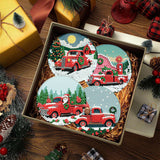 8 PCS Christmas Red Truck Diamond Art Coaster Kits with Holder - Diamond Painting for Adults Beginners - 5D Gem Art Dots Paintings with Cork Pads - Crafts Supplies Clendo