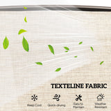 Outsunny Outdoor Glider Chairs with Coffee Table, Patio 2-Seat Rocking Chair Swing Loveseat with Breathable Sling for Backyard, Garden, and Porch, Light Brown Outsunny