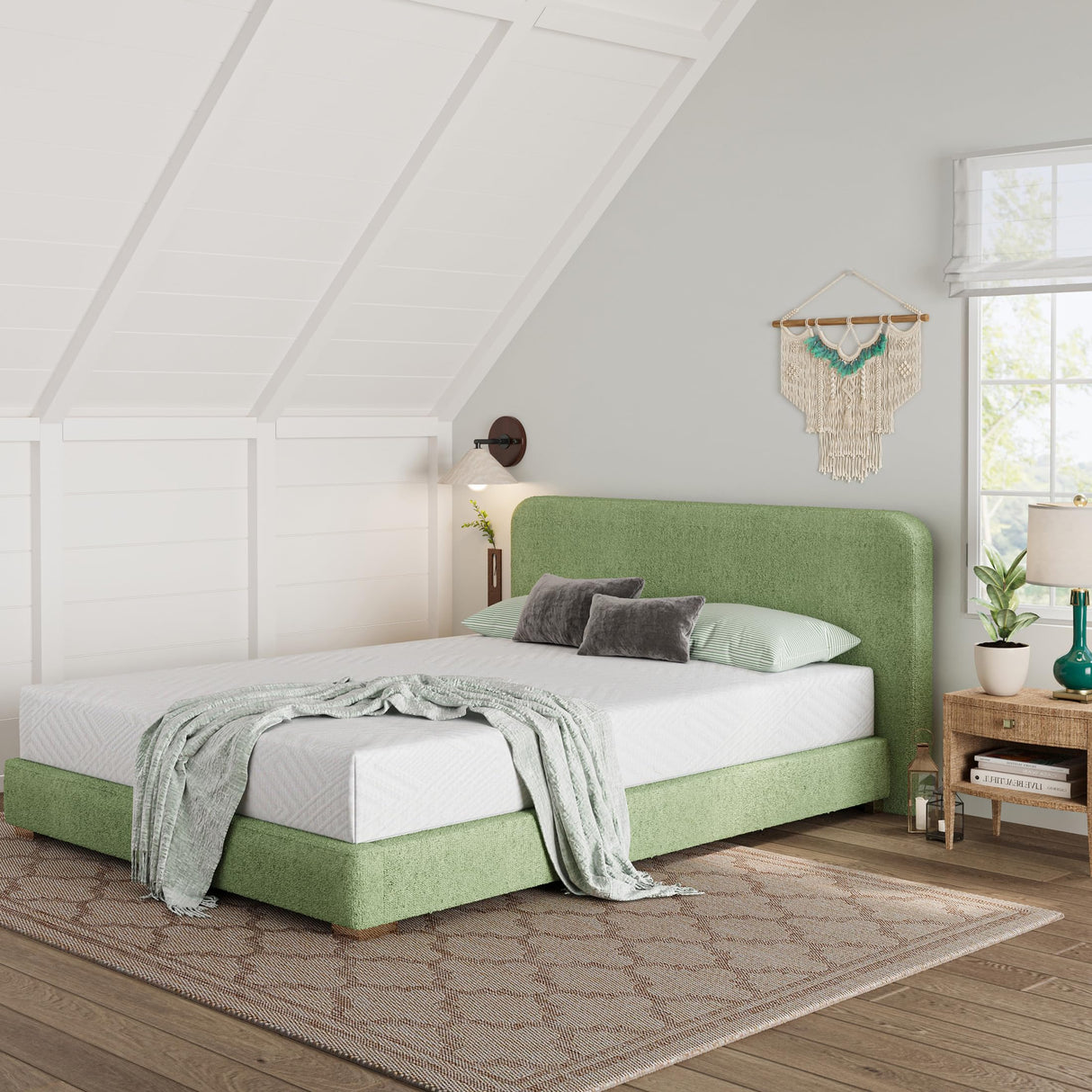 Onmertru 6 Inch Twin Size Green Tea Memory Foam Mattress, Fiberglass-Free Medium Firm Mattress in a Box, Pressure Relief, CertiPUR-US Onmertru