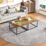 Cidaziya Small Coffee Table for Living Room,Modern Wood Coffee Table,Low Square Center Table Easy Assembly,23.6 x 23.6 x 16.3 Inches,Brown Cidaziya