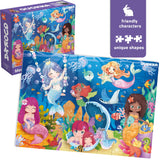 QUOKKA Puzzles for Kids Ages 4-6 - Set of 4x60 Jigsaw Puzzles for Toddlers 3-5 - Unicorn Princess Animals Toys for Children 6-8 yo - Gift Educational Game for Boys & Girls QUOKKA