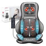 COMFIER Massager Chair with Heat, Shiatsu Neck Back Massager Portable with Compress & Rolling,Massage Chair Pad for Full Back,Neck,Full Body Pain, Gray COMFIER