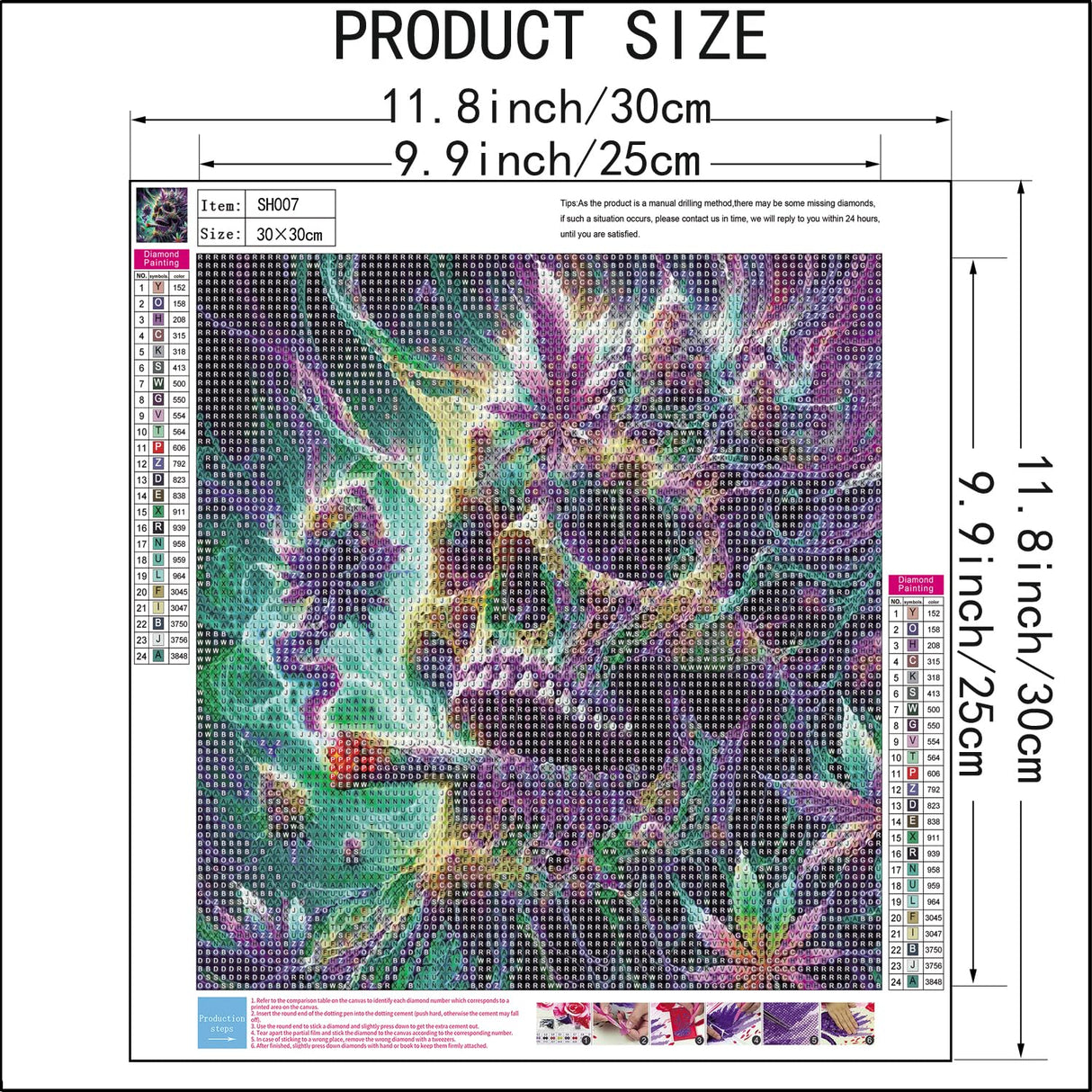 5D Diamond Art Kits for Adults,DIY Skull Diamond Painting Kits Full Drill Diamond Crystal Rhinestone Gem Art Craft Kits for Adults,Home Wall Decor 12X12Inch SHICERNHJ