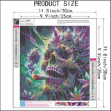 5D Diamond Art Kits for Adults,DIY Skull Diamond Painting Kits Full Drill Diamond Crystal Rhinestone Gem Art Craft Kits for Adults,Home Wall Decor 12X12Inch SHICERNHJ