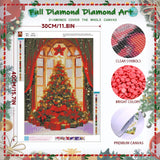 xackcme Christmas Tree Diamond Painting Kits for Adults, Christmas Diamond Art Kits for Adults, Round 5D Xmas Gem Art Kit for Adult DIY Crafts Kit Gift Home Wall Decor Gifts (16x12 inch) xackcme