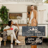 Camping Wood Signs With Name Address, Personalized Camp Wooden Sign Board for Camper Rv Trailer Accessories, Customized Home Wall Decor Farmhouse Plaque, Christmas Gift C1 People People