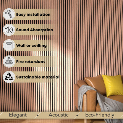 F3C | 2 Packs Acoustic Wood Wall Veneer Slat Panels | 3D Wood Slat Acoustic Panels | Decorative Soundproof Panels | Interior Design for Walls and Ceilings | 94.49’’ x 12.60’’ x 0.78 ‘’ (White - WoodArtSupply