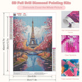 CEOVR Eiffel Tower Diamond Art Kits for Adults, 5D DIY Full Drill Diamond Painting Dots Crystal Gem Art, Adult Crafts Kits Arts and Crafts, Wall Decor for Home Office 12x16inch CEOVR
