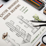 DOZILY Cactus Tree Bookshelf, 5-Tier Wood 50" Tall Book Storage Rack for CDs/Movies/Books, Small Space-Saving Organizer Shelves for Living Room, Bedroom, Home Office (White) DOZILY