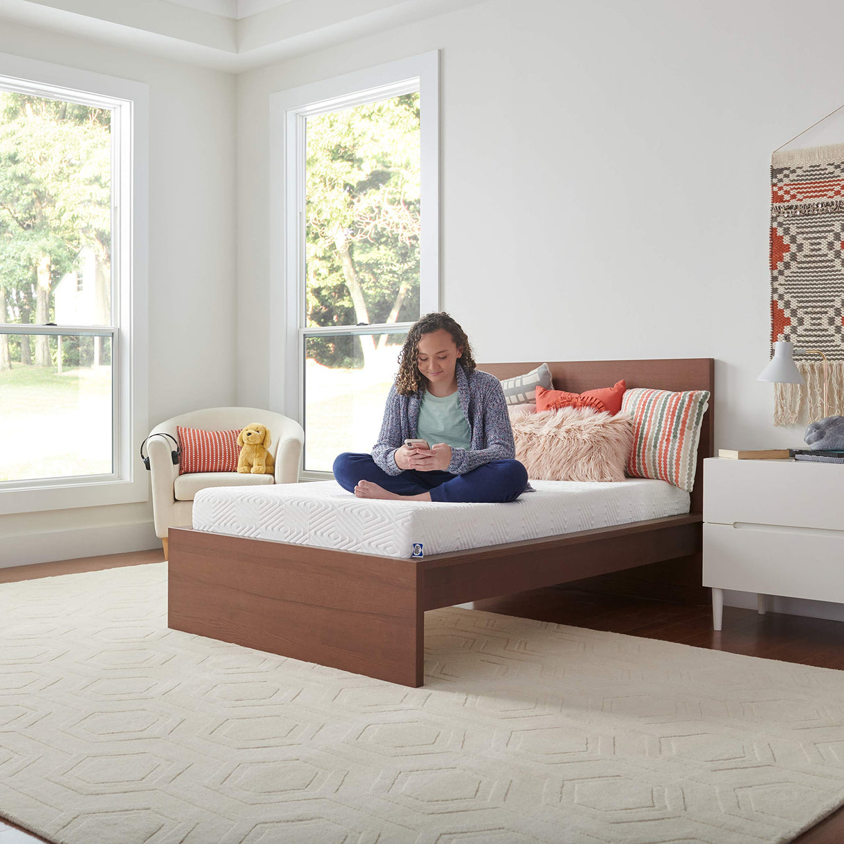 Sealy 8" Firm Adaptive Memory Foam Mattress with CopperChill Technology, Cooling Memory Foam Mattress for Pressure Relief, Twin, White SEALY