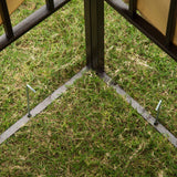 Sunnyglade Garden Gazebo 10' x 10' Patio Backyard Double Roof Vented Gazebo Canopy Sunnyglade