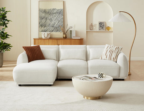 FREEHOMAE Sectional Sofa Couch,Convertible U Shaped Sectional,Modular Sectional Couches for Living Room,L Shaped Couch,Cloud Couch with Removable Ottomans.（3set+1 Ottomans-White） FREEHOMAE