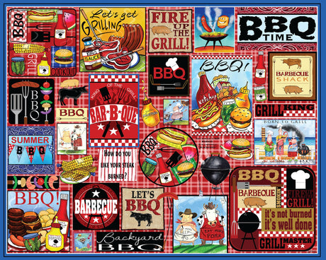 Ceaco - Tracy Flickinger - BBQ Collage - 1000 Larger Sized Piece Jigsaw Puzzle Ceaco
