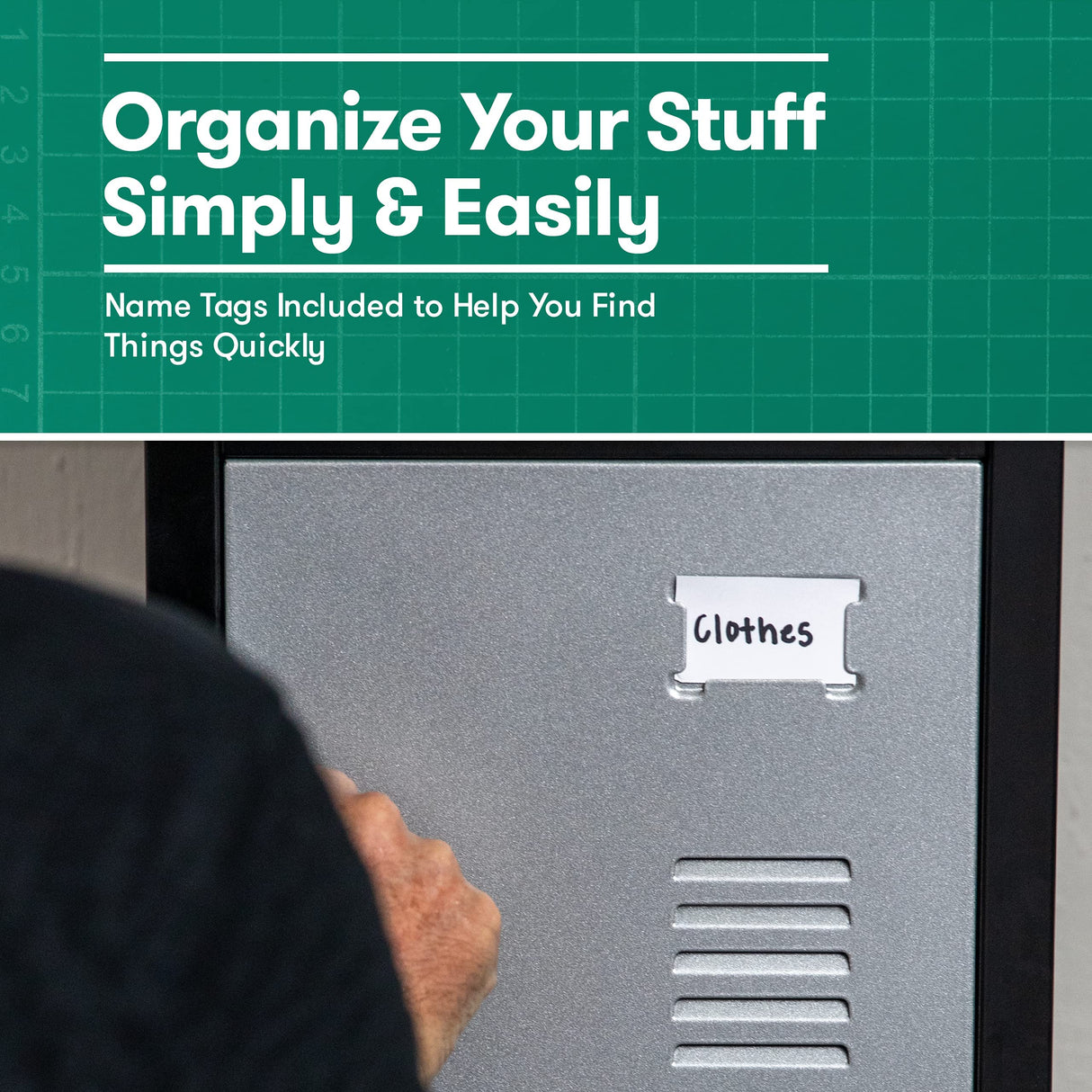 Fedmax Locker Storage Cabinet - 6 Metal Wall Lockers for School, Gym, Home, Office Employee Lock Box, 71 Inches High - Black/Grey Fedmax