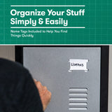 Fedmax Locker Storage Cabinet - 6 Metal Wall Lockers for School, Gym, Home, Office Employee Lock Box, 71 Inches High - Black/Grey Fedmax