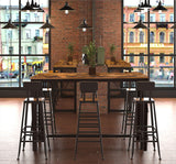 MUPATER 47'' Rustic Brown Industrial Tall Bar Table for Dining Room and Kitchen MUPATER