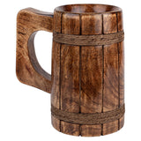 GoCraft Wooden Beer Mug | Handmade Burnt Wood Mugs for Men for Camping Travel Outdoor | Craft Tankard Drinking Stein Tea Coffee Cup with Handle GoCraft