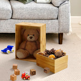 HOMESTEAD 3-Piece Stackable Bamboo Storage Box, Office Desk Organizer, Wooden Boxes for Makeup Drawer Organizer Bathroom, Office Supplies, Kitchen Utensils, Bamboo Storage Containers, Jewelry Tray HOMESTEAD