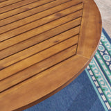 Christopher Knight Home Jordan Outdoor 5 Piece Acacia Wood Dining Set, Teak Finish/Green Christopher Knight Home