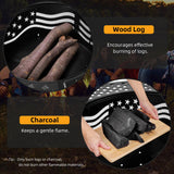 PrimeZone 42" Outdoor Fire Pit with 2 Grills - Wood Burning Firepit for Outside with Cover & Poker, Heavy Duty Metal Fire Pit Large Round Fireplace for Patio, Backyard, Picnic, Camping, Bonfire PrimeZone