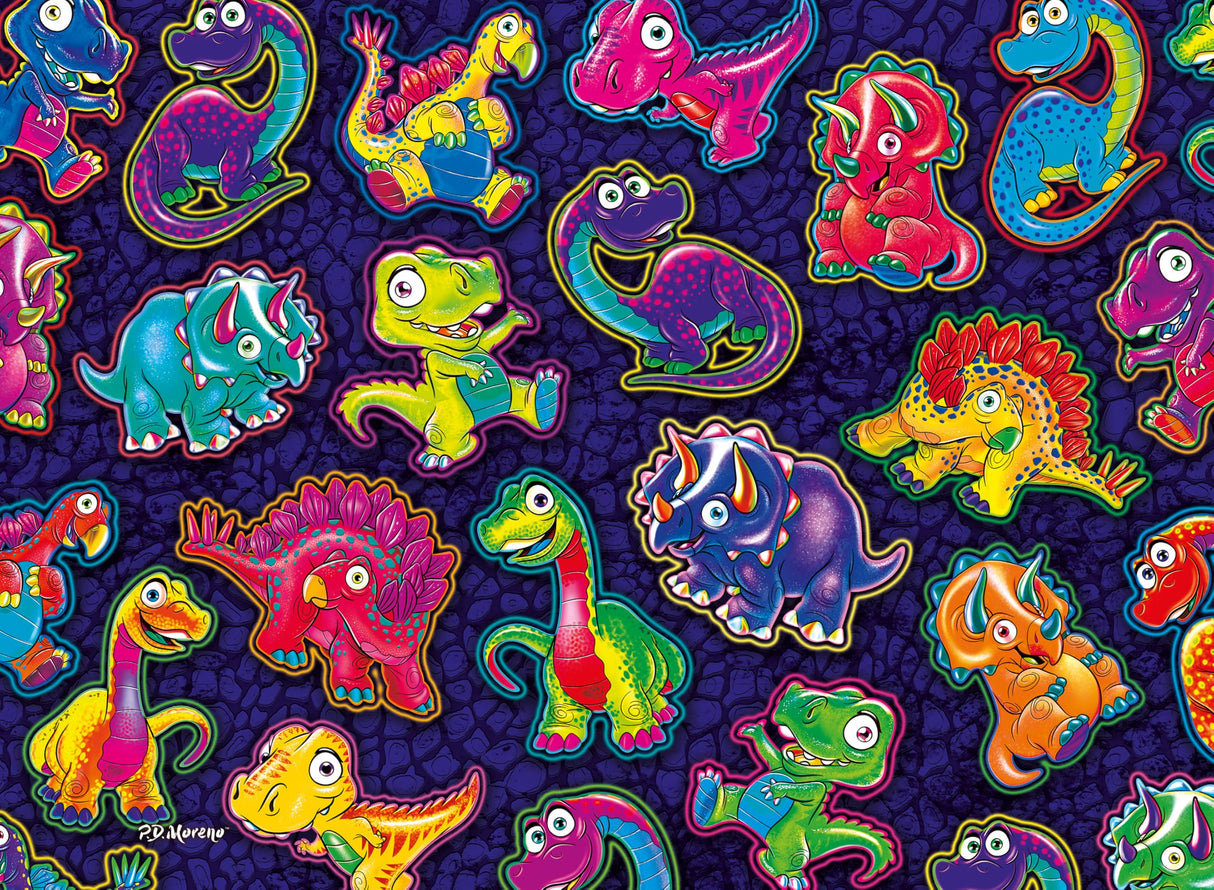 Ceaco - Glow in The Dark - Dinosaur Sticker Collage - 100 Piece Jigsaw Puzzle Ceaco