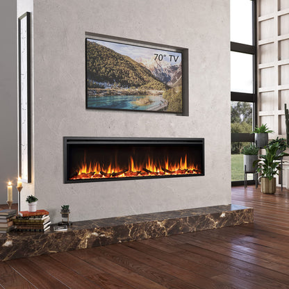 LegendFlame Austin in Wall Recessed & Wall Mounted Electric Fireplace (72")