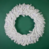 Northlight Pre-Lit White Pine Battery Operated Christmas Wreath - 36" - Multicolor LED Lights Northlight
