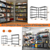 REIBII 5-Tier Wire Shelving Rack Storage Shelves Metal Shelves,1020 LBS Adjustable Heavy Duty Metal Shelving Units and Storage for Garage Pantry Bathroom 29" W X 14" D X 63" H REIBII