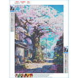 DPHERO Japanese Cherry Blossoms Diamond Painting Kits for Beginners Adults,5D DIY Diamond Art Kits,Round Full Drill Flowers Gem Art Crafts Kits,DIY Painting by Numbers for Home Wall Decor 12x16 inch DPHERO