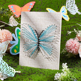 WEBEEDY DIY 3D String Art Kit for Adults Beginners, Butterfly Craft Kit, Include All Necessary Accessories and Frame, Christmas Home Wall Decorations Unique Gift WEBEEDY