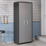 Manhattan Comfort Fortress Standing Cabinet Storage, Black/Gray Manhattan Comfort