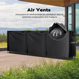 VIVOHOME 12ft Firewood Log Rack Cover, Heavy Duty 600D Oxford Outdoor Weather Resistant Fire Wood Storage Holder Cover with Zipper and Hook Loop Tape VIVOHOME