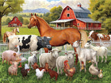 Ceaco - Tom Wood - Farm Animal Friends - 300 Oversized Piece Jigsaw Puzzle Ceaco