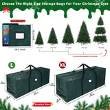 Large Christmas Tree Storage Bags Heavy Duty Tree Bags Holiday Storage Bags Protects From Moisture Or Dust,Alternative To Xmas Tree Storage Box (Green, 7.5 Ft) lucdnc