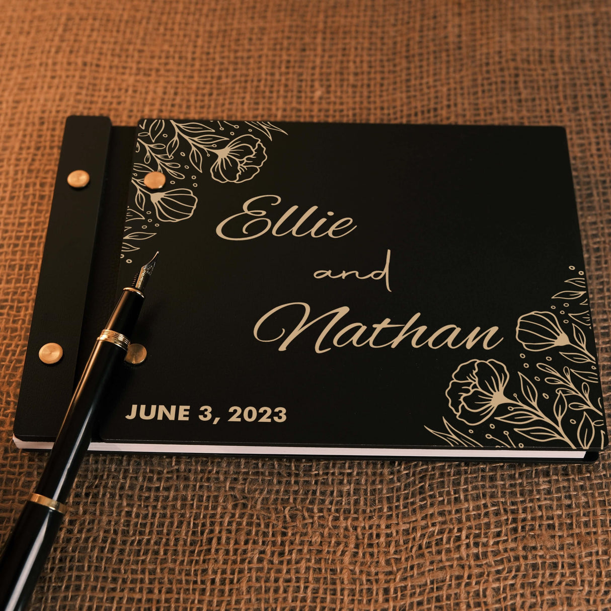 Personalized Wedding Wooden Guest Book, Letters to the Bride, Rustic Style Wedding Guest Book, Laser Engraved Guest Book, Photobooth Guestbook, 2 sizes and 50 high quality pages, 5 Rustic Colors TRENDSHOPIC