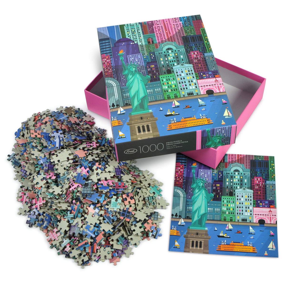 Genuine Fred NEW YORK by Little Friends of Printmaking, 1000 piece puzzle Sur La Table