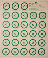 USBR Official Targets (United States Bench Rest) 50 Yard, Green, 16" x 14" (50) American Target Company