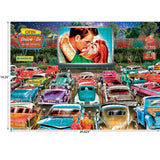 RoseArt - Back to The Past - Drive in Date Night - 1000 Piece Jigsaw Puzzle for Adults RoseArt